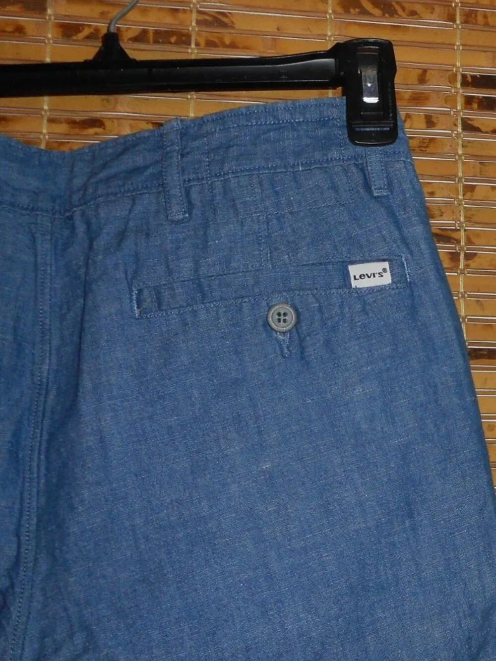 Men's Levi's Shorts Blue Chambray Flat Front Button Fly Shorts *Tag Size: W30